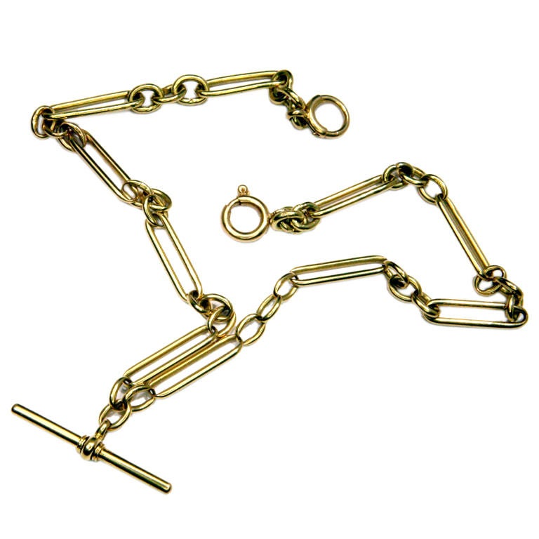 Gold Watch Fob Chain