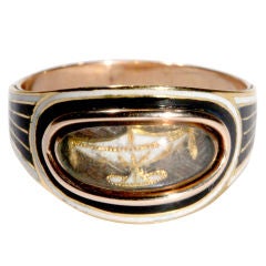 Rare English Georgian Mourning Ring