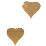 Vintage CARTIER Gold Heart Earclips