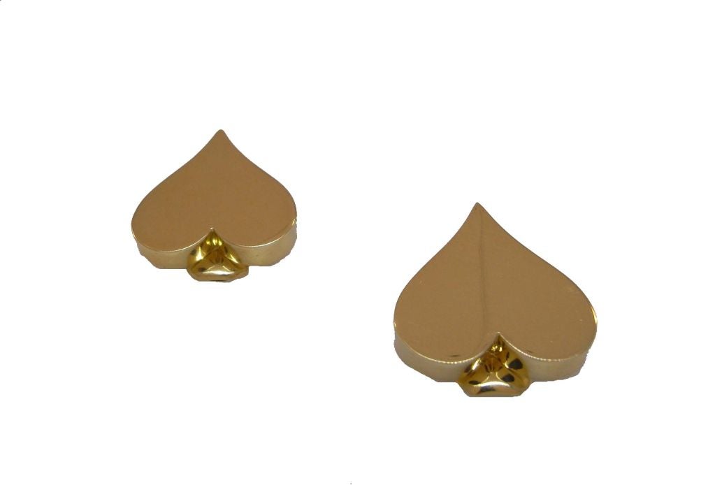 CARTIER Gold Heart Earclips