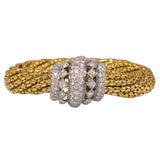 French gold and diamond bangle