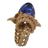 Pierre Sterle sapphire and diamond ring