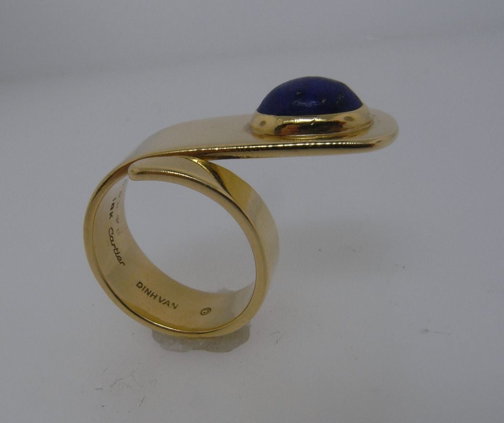 Gold and lapis lazuli ring by Dinh Van for Cartier 1