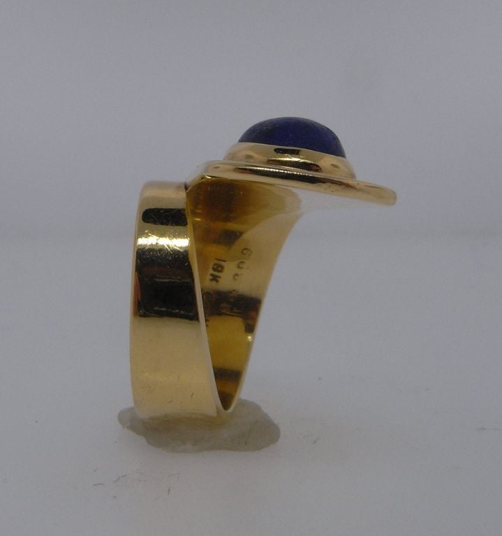 Gold and lapis lazuli ring by Dinh Van for Cartier 2