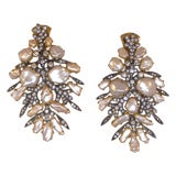 Pearl and diamond earrings by Marilyn Cooperman