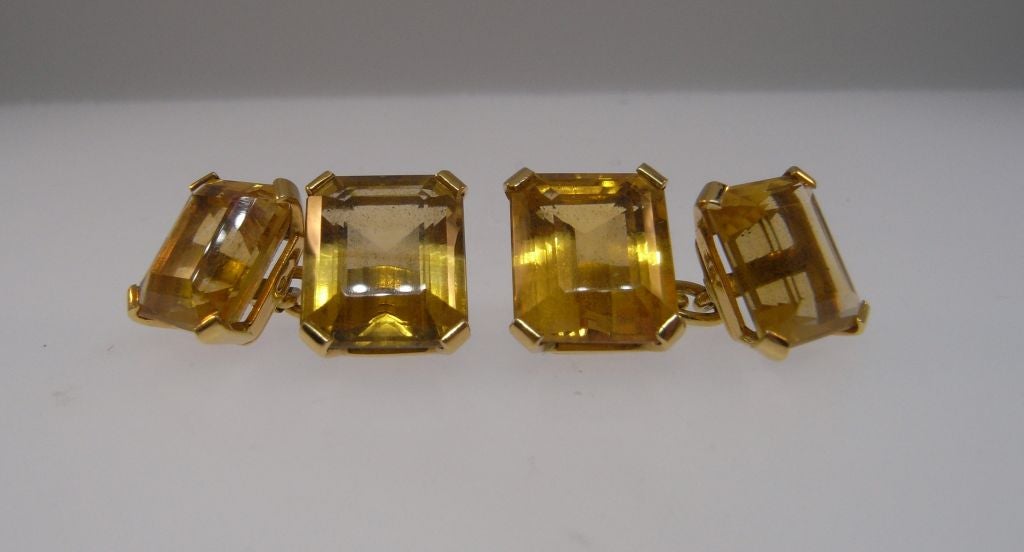 Citrine and gold cufflinks by Suzanne Belperron