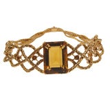Gold and citrine necklace by Hermes