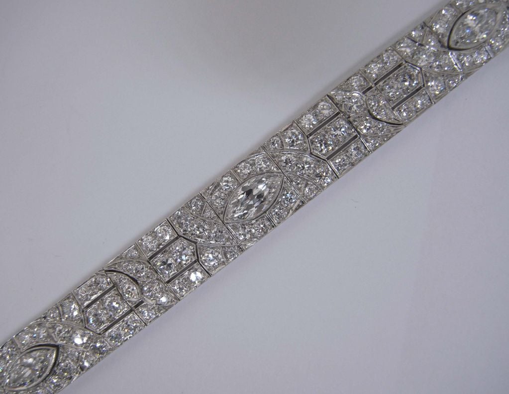 MARCUS & CO Art Deco Diamond Platinum Bracelet 1