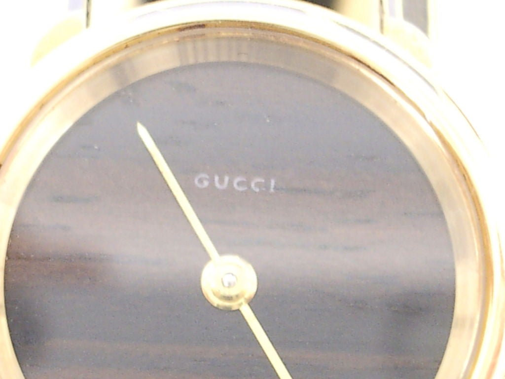 Gold and Rosewood Watch by Gucci 1