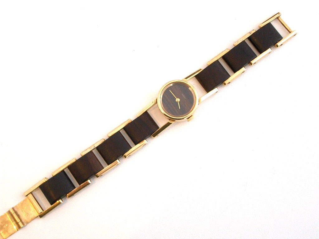 Gold and Rosewood Watch by Gucci 2