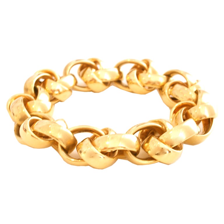 Knotted Gold Link Bracelet circa 1960