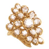 Gold and Diamond "Pinkie" Ring c1960