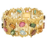 Gold and Multi-colored Stone Bracelet by H. Stern