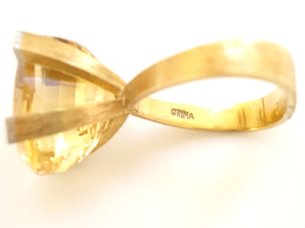 ANDREW GRIMA, Gold, Citrine and Diamond Ring 1