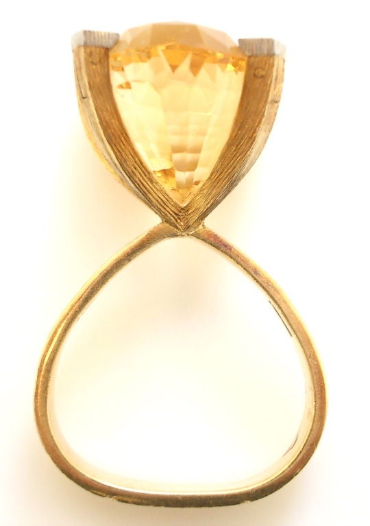 Women's ANDREW GRIMA, Gold, Citrine and Diamond Ring