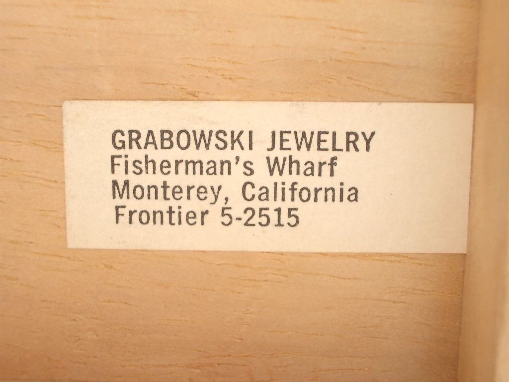 Gold and Aquamarine Ring by Grabowski c1960 3
