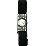 French, Art Deco, Diamond & Onyx Ribbon Watch