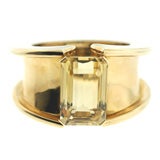 Massive Hinged Citrine Cuff Bracelet