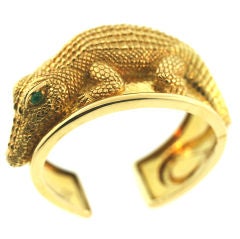 David Webb Alligator Cuff