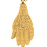 English 19th Century Hamsa Amulet Pendant English 19th Century Hamsa Amulet Pendant