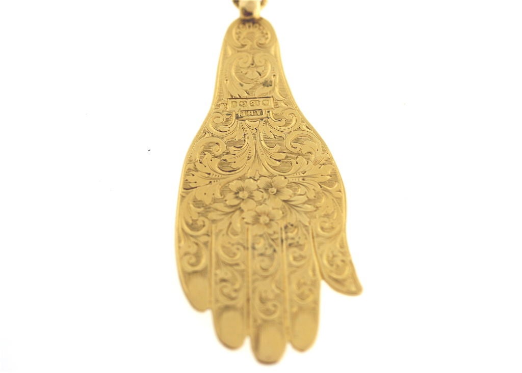English 19th Century Hamsa Amulet Pendant