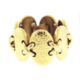 Rare Van Cleef & Arpels Hammered Gold Bracelet