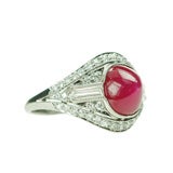 Art Deco ruby and diamond ring, by Raymond Yard