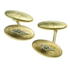 A pair of gold cuff links, by Buccellati
