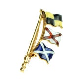 A 9ct gold Burgee brooch, by Benzie of Cowes