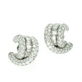 A pair of diamond and platinum earrings by Van Cleef & Arpels