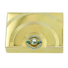 An Art Deco Gold Pillbox by Van Cleef & Arpels