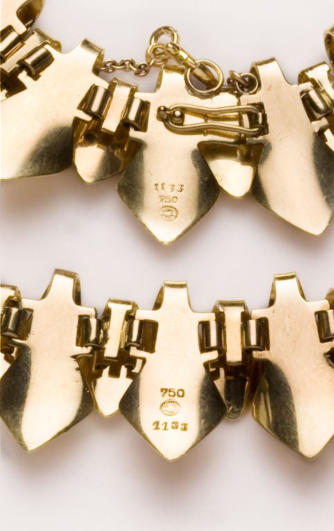 Georg Jensen Gold Necklace  No.1133 Tuk Fischer
