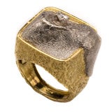 Charles de Temple ring in 18kt gold, platinum and diamond