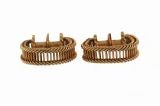 Vintage Flexible French 18k Woven Gold Cufflinks