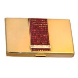 Van Cleef & Arpels Gold & Diamond Box with Invisibly Set Rubies