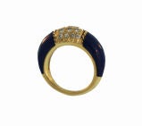 Lapis Lazuli and Diamond set gold ring by Van Cleef and Arpels