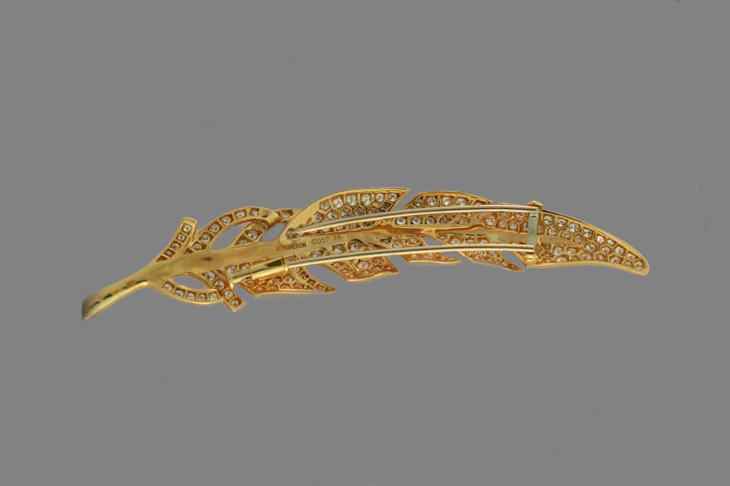 BOUCHERON Paris Diamond Feather Brooch