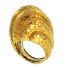 Vintage David Webb High Domed Gold Conch Ring