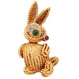Retro VAN CLEEF & ARPELS Charming Bunny Rabbit Brooch