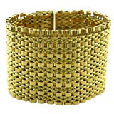 1950's Yellow Gold Linked Thick Bracelet