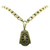 Antique Victorian Yellow Gold 
Rose Gold Locket c1880
s