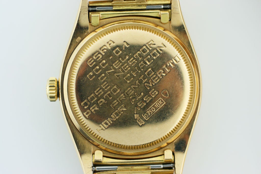 Rolex 18K Pink Gold Turn-O-Graph "Serpico Y Laino" with Red Date