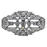 Platinum Handmade Victorian Diamond Brooch