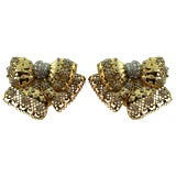 Lucy Campbell One-of-a-Kind 18K Yellow Gold Bow Earrings