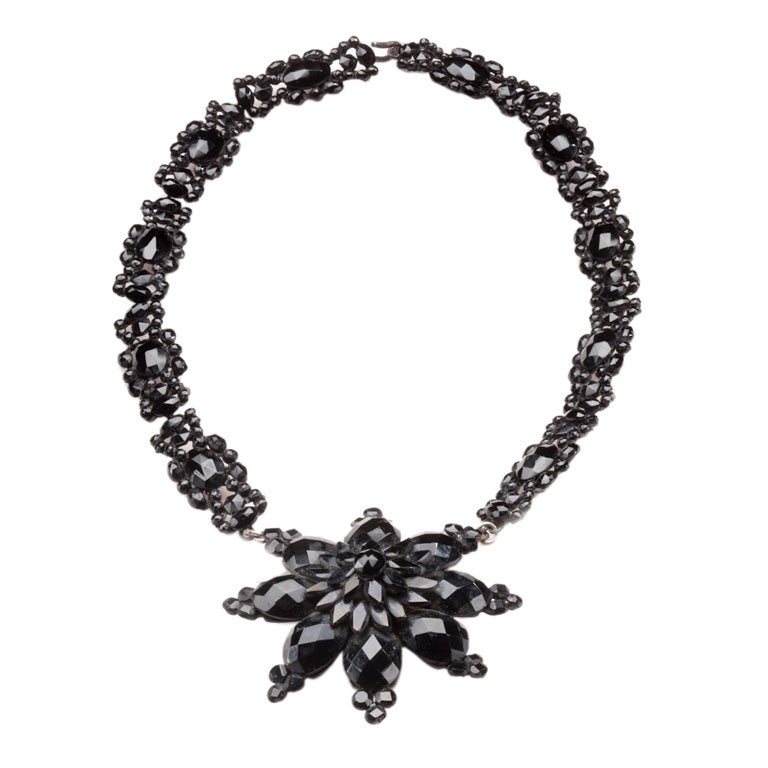 French Jet Star Necklace