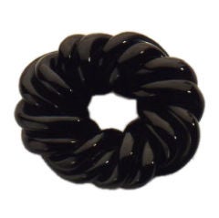Large Whitby Jet Brooch