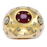 Antique Chaumet Ruby and Diamond Ring