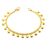 24KT Handmade Gold Bead Bracelet