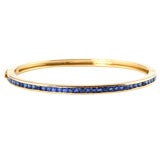 18KT Gold and Sapphire Bangle Bracelet