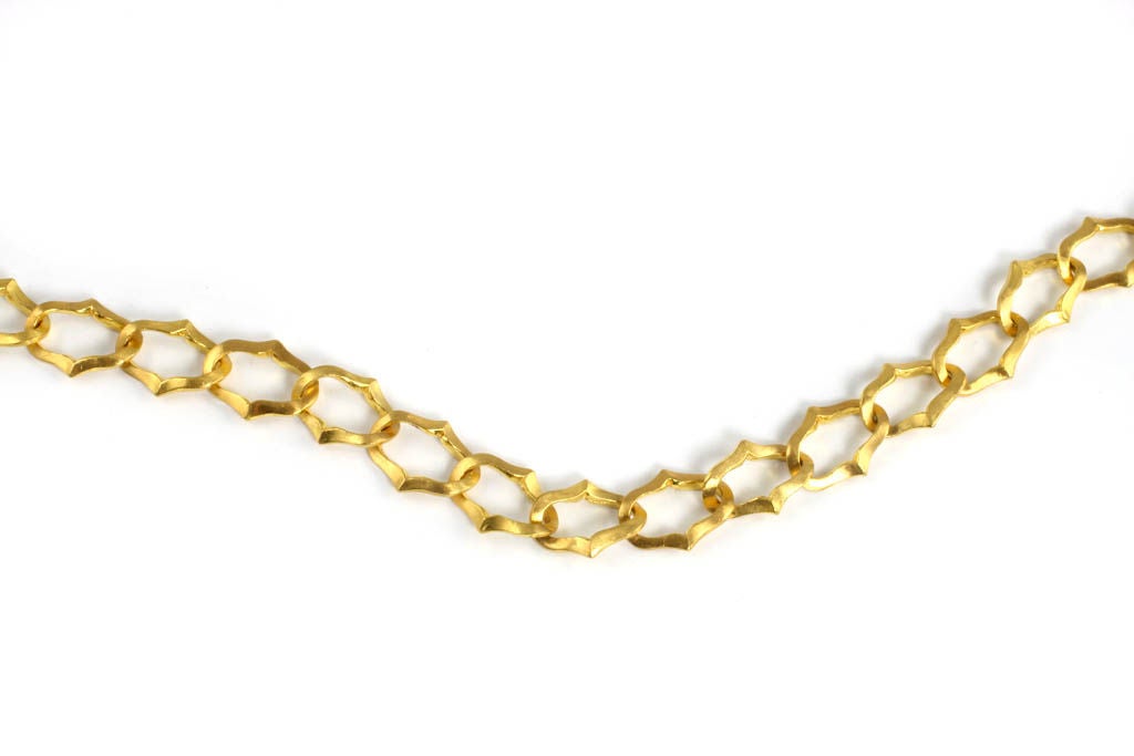 Beautiful 22KT Gold Link Chain Necklace.  Designed and made in-house by Julius Cohen New York.
